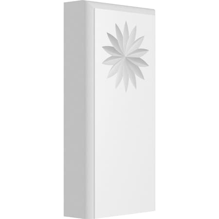 Ekena Millwork Standard Foster Flower Plinth Block With Rounded Edge, 3"W x 6"H x 1"P PBP030X060X100FOS11